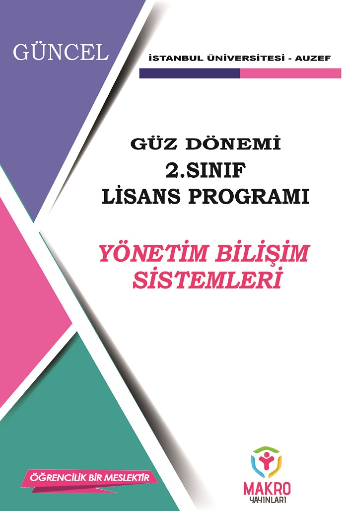 Auzef  Yönetim Bilişim Sistemleri 2. Sınıf  (Lisans) Güz Dönemi Ders Kitapları 